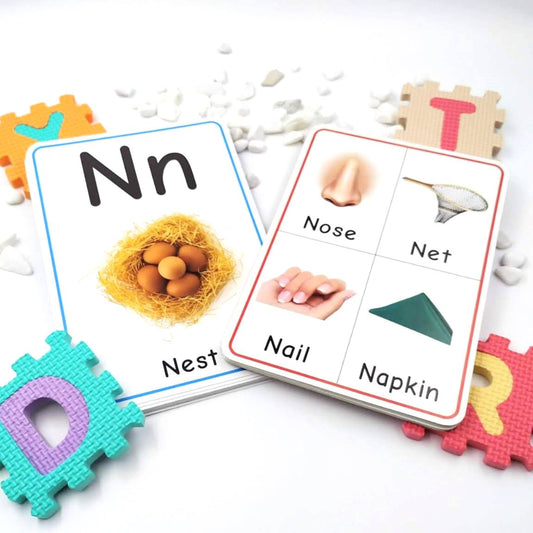 Large Size Alphabets Flash Cards - 32 Cards