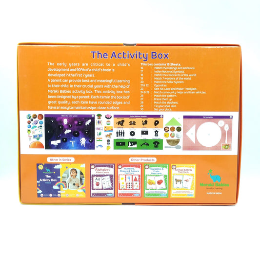 Meraki Babies KidsVelcro Activity Box - 15 Sheets - Age 3+