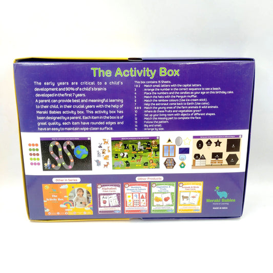 Meraki Babies Kids Velcro Activity Box - 15 Sheets - Age 2+