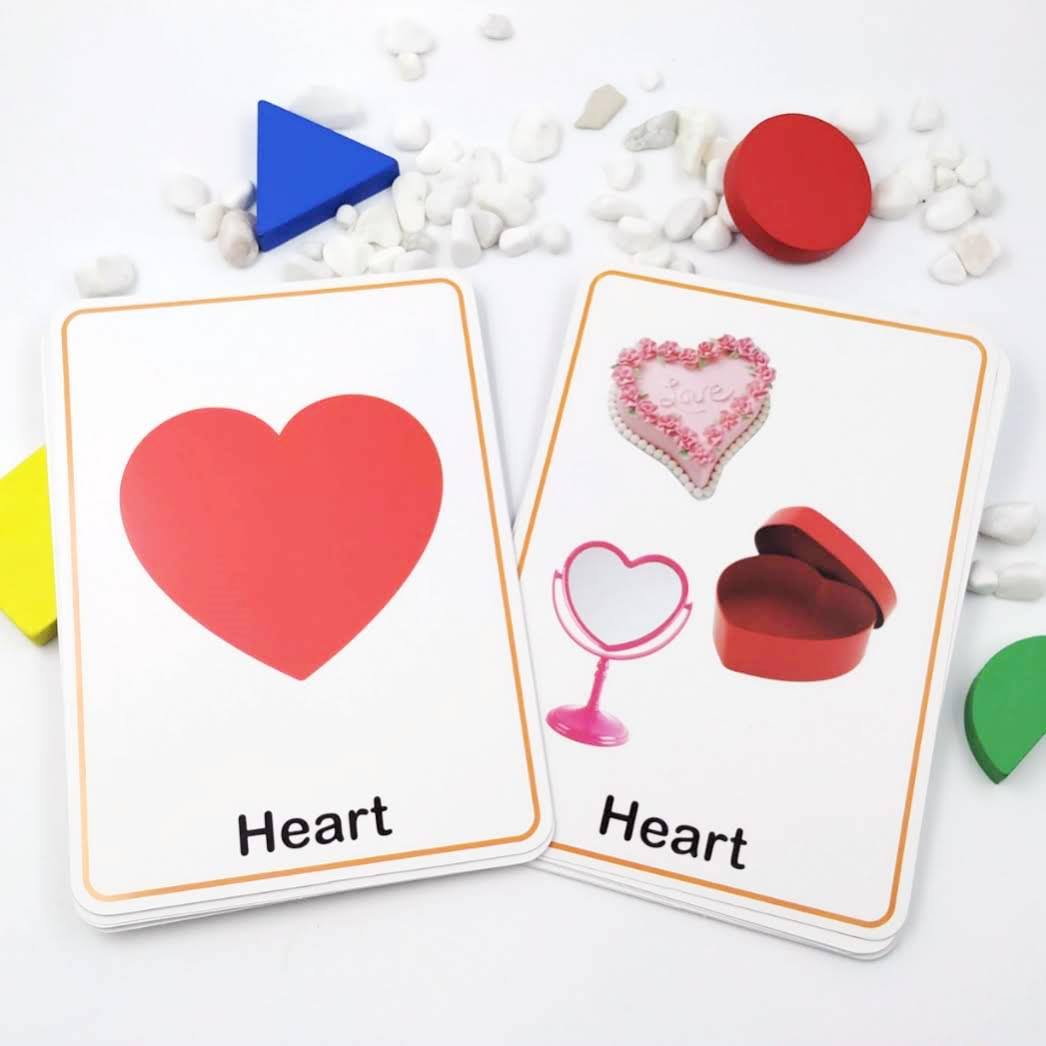 Large Size Numbers, Shapes & Colours Flash Cards  - 32 Cards