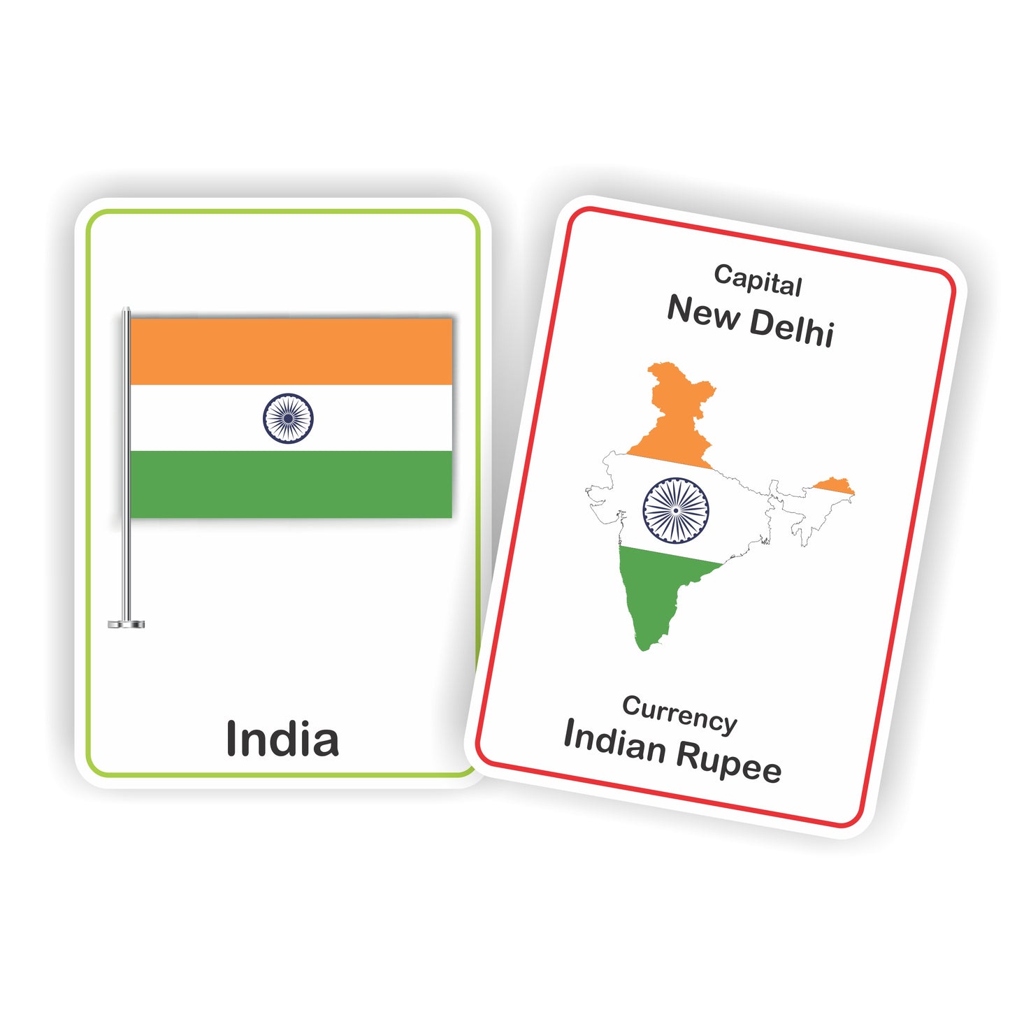 Meraki Babies Large Size Flags of Countries Flash Cards - 32 cards