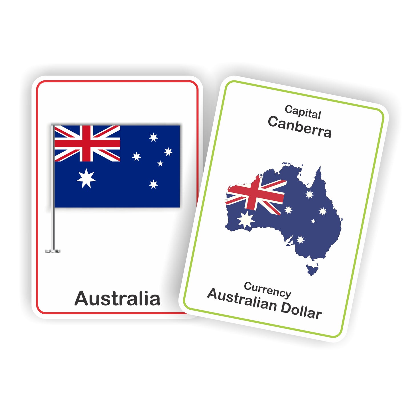 Meraki Babies Large Size Flags of Countries Flash Cards - 32 cards