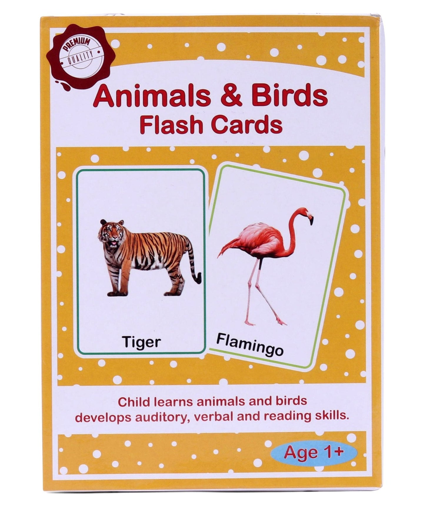 Meraki Babies Large Size Animals & Birds Flash Cards - 32 Cards