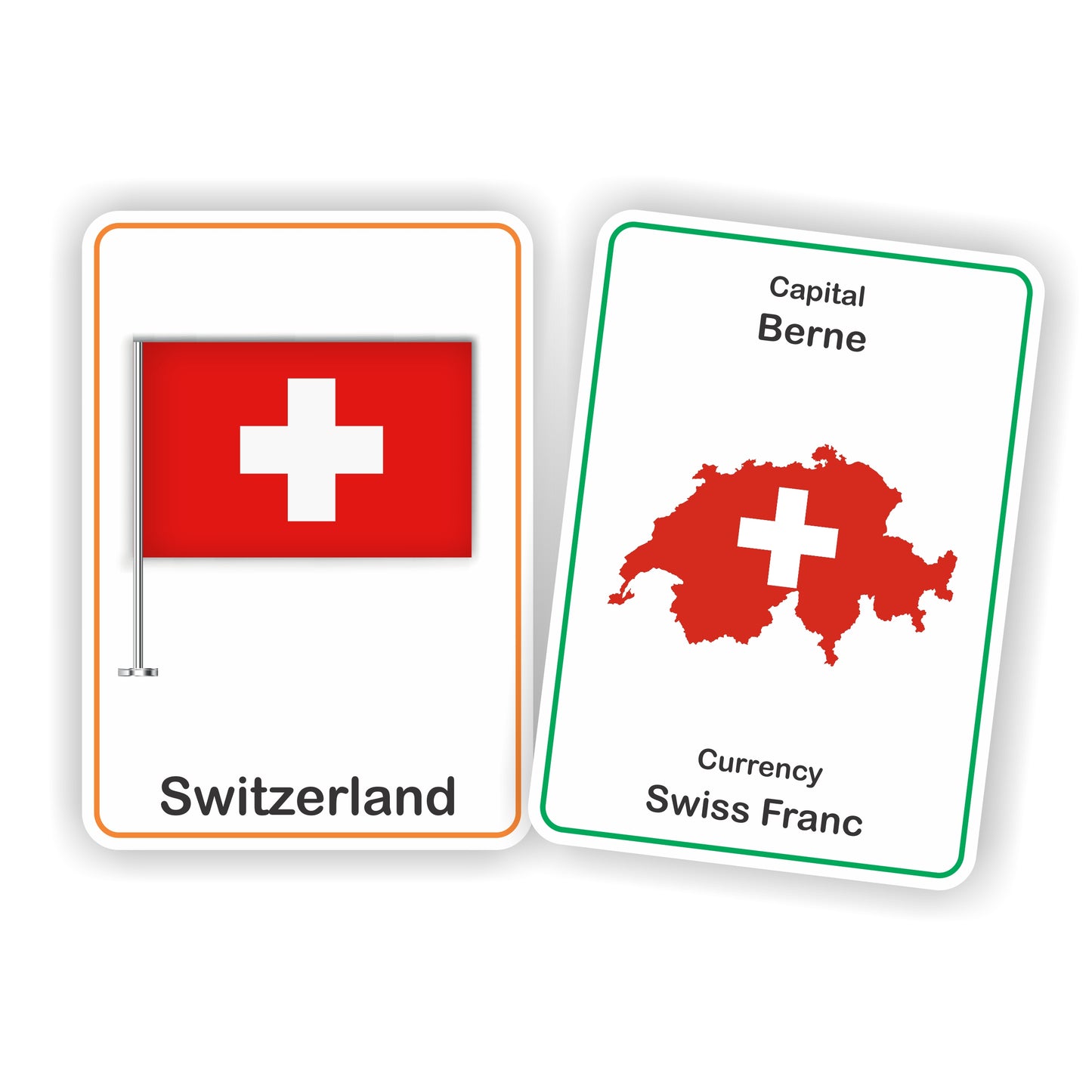 Meraki Babies Large Size Flags of Countries Flash Cards - 32 cards