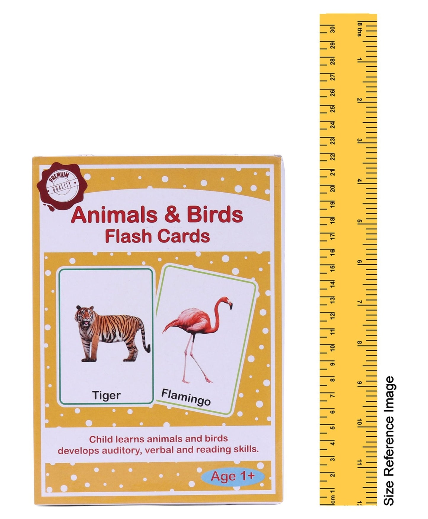 Meraki Babies Large Size Animals & Birds Flash Cards - 32 Cards