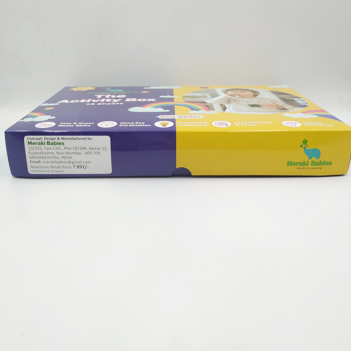 Meraki Babies Kids Velcro Activity Box - 15 Sheets - Age 2+