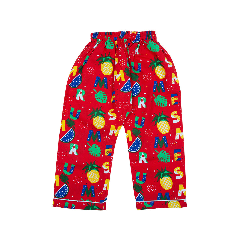 Red Alphabet Kids Nightwear