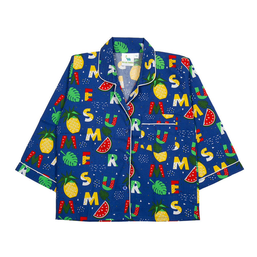 Blue Alphabet Kids Nightwear