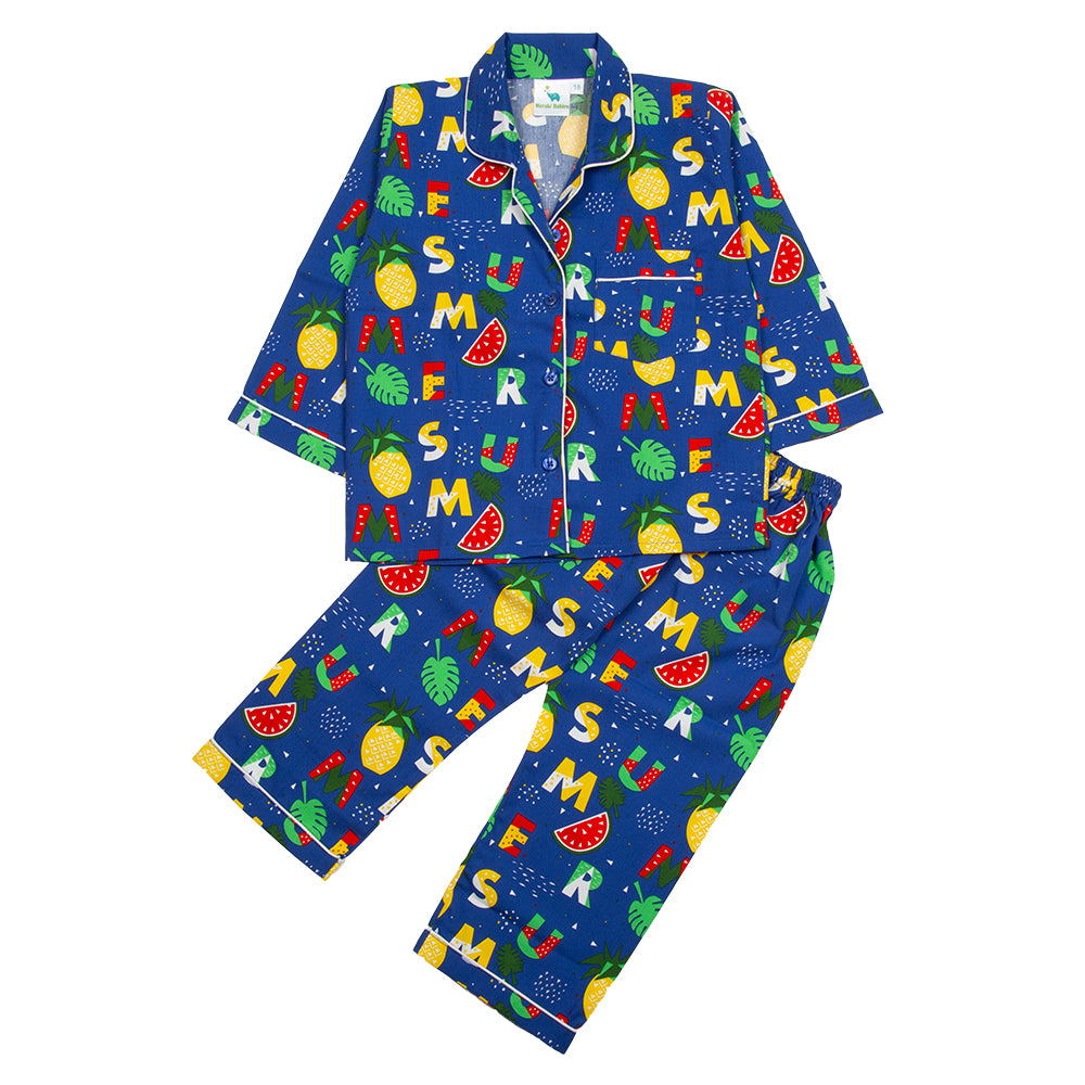 Blue Alphabet Kids Nightwear