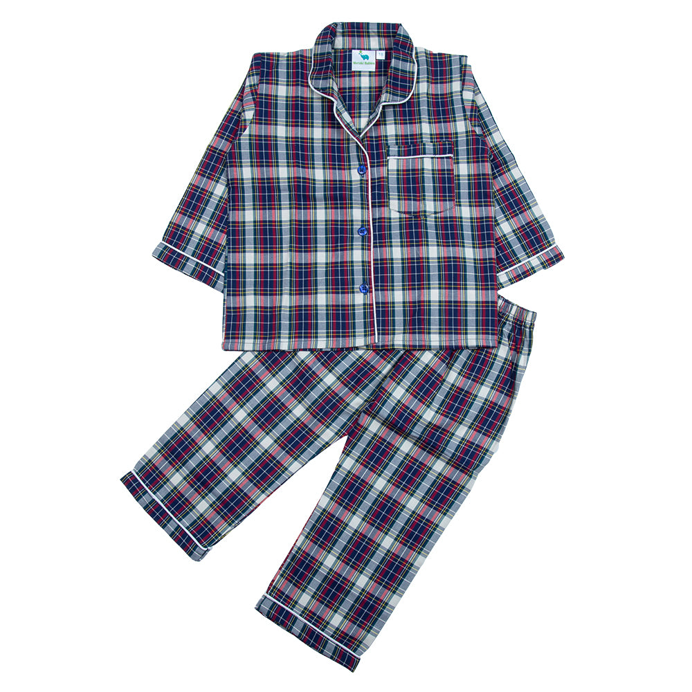 Blue Checks Kids Nightwear