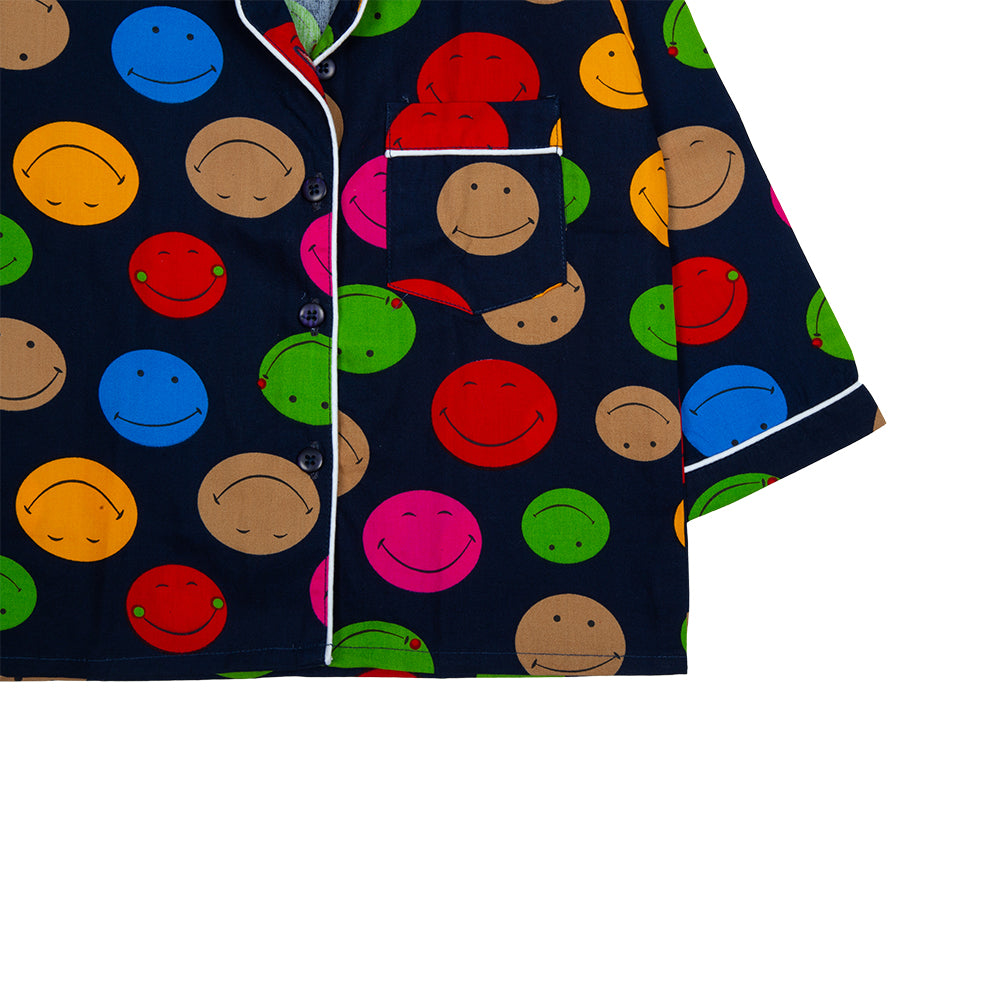 Blue Smiley Kids Nightwear