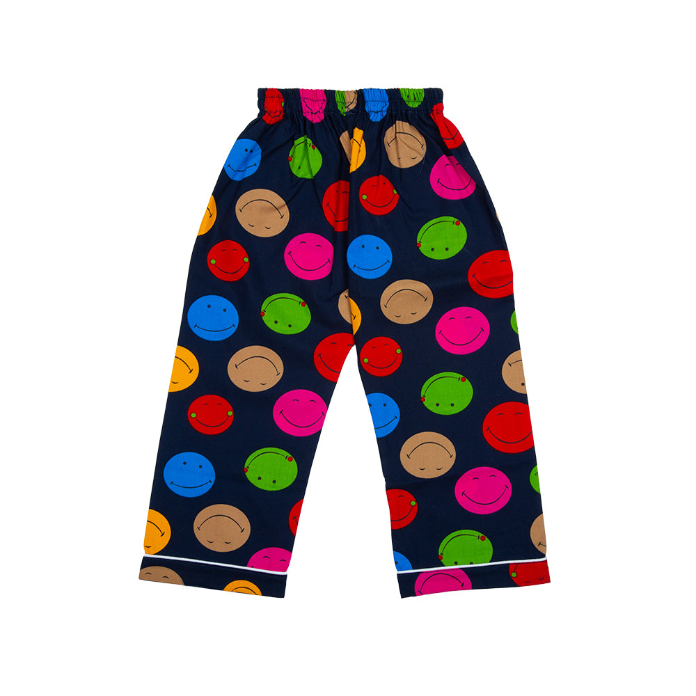 Blue Smiley Kids Nightwear