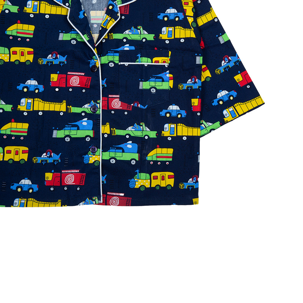 Navy Blue Car Kids Nightwear