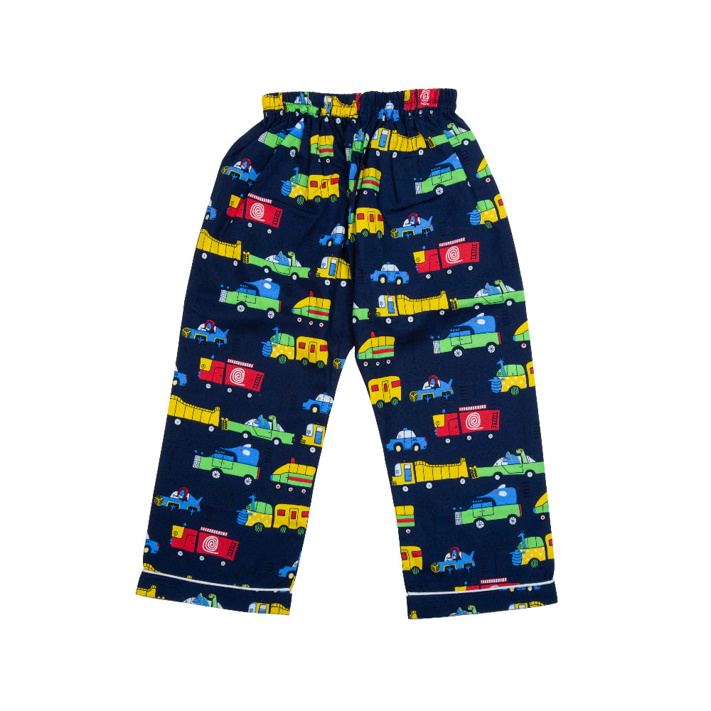 Navy Blue Car Kids Nightwear