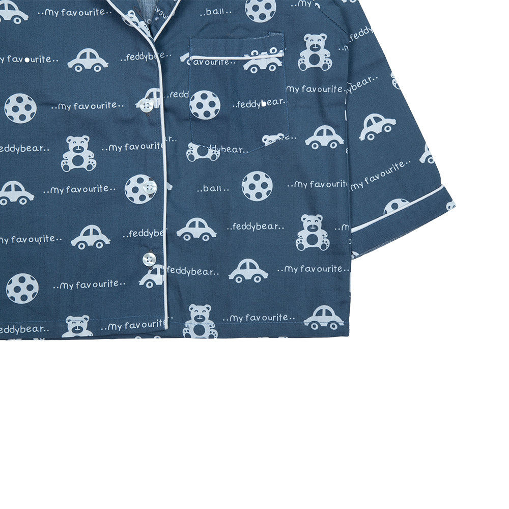 Grey Teddy Kids Nightwear