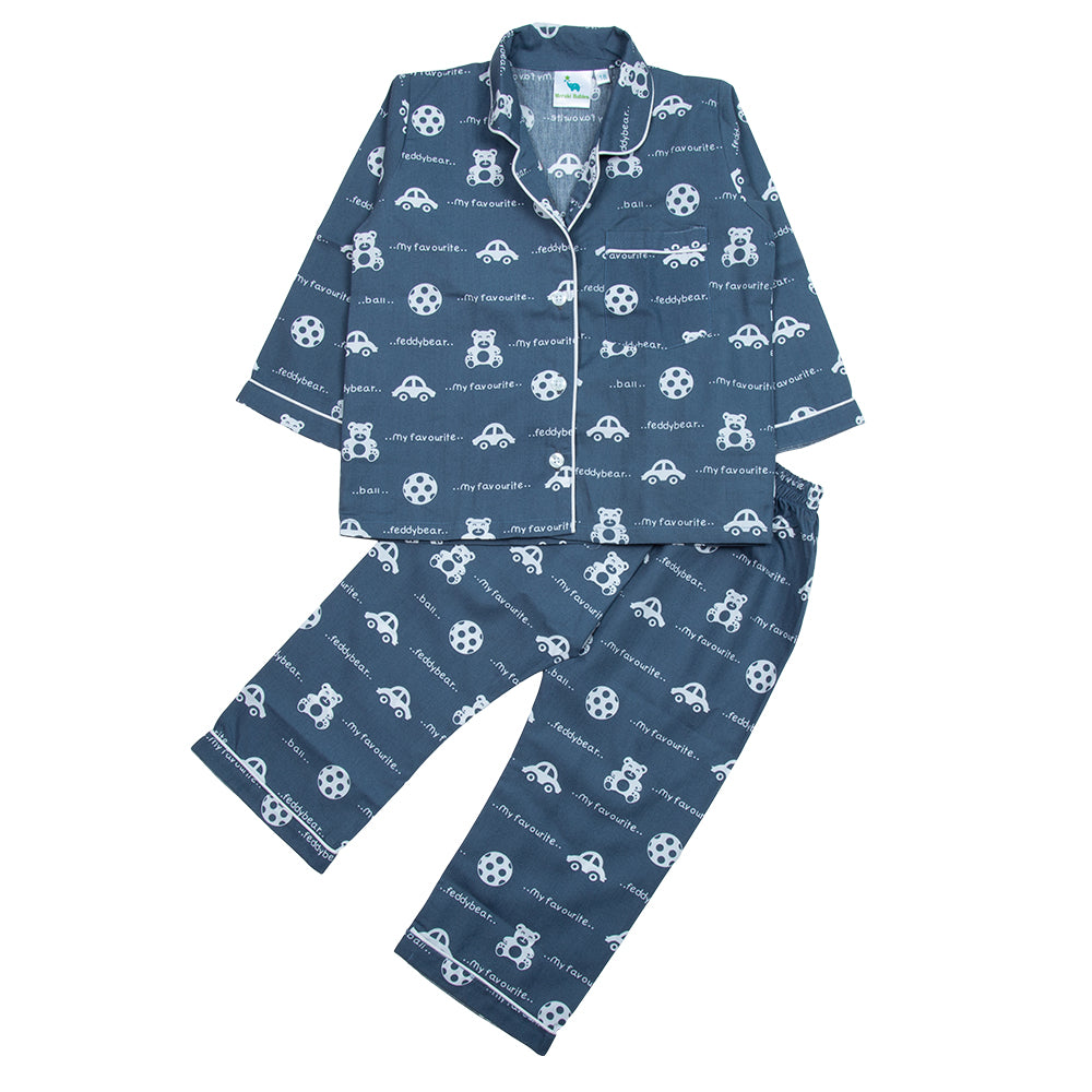 Grey Teddy Kids Nightwear
