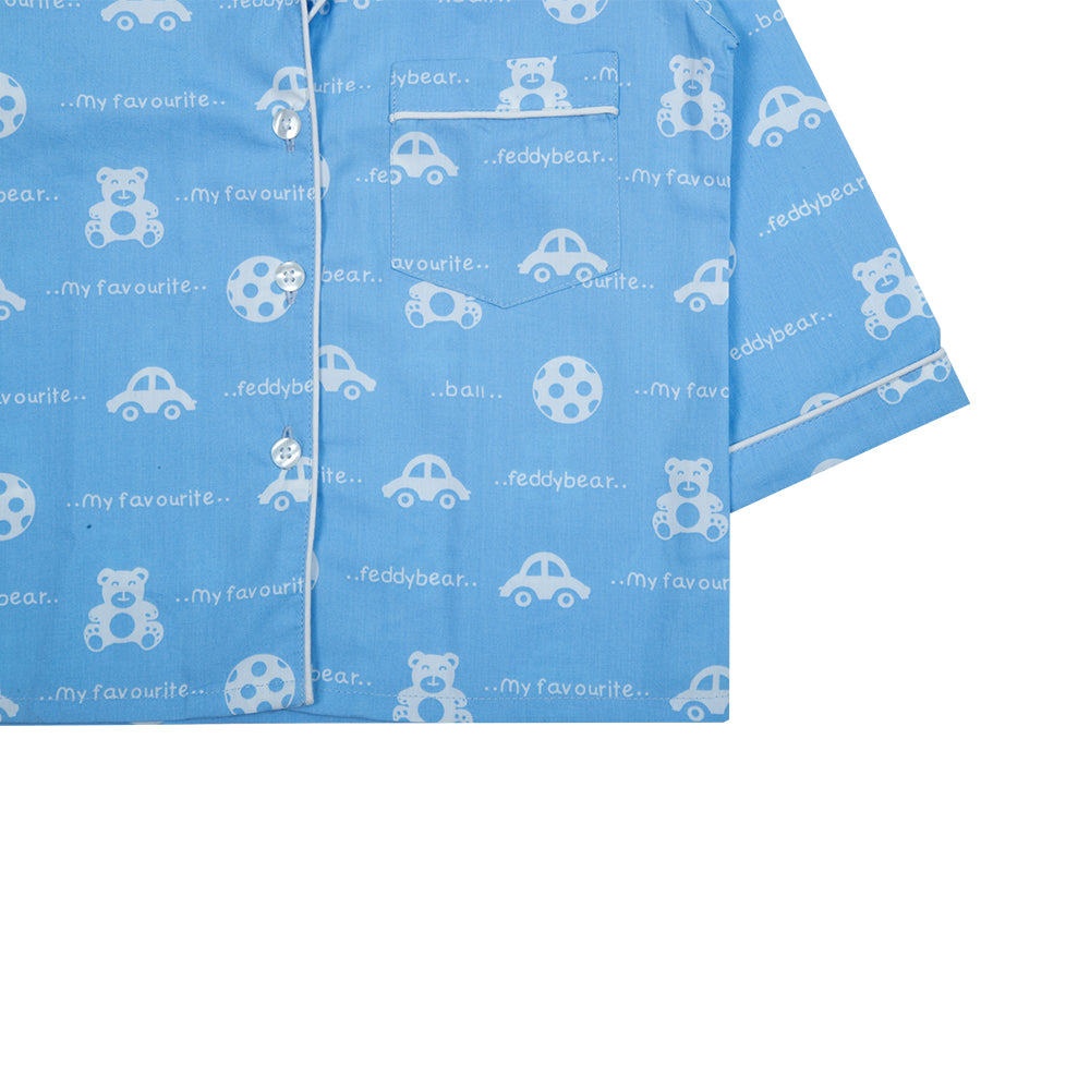 Blue Teddy Kids Nightwear