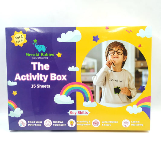 Meraki Babies Kids Velcro Activity Box - 15 Sheets - Age 2+