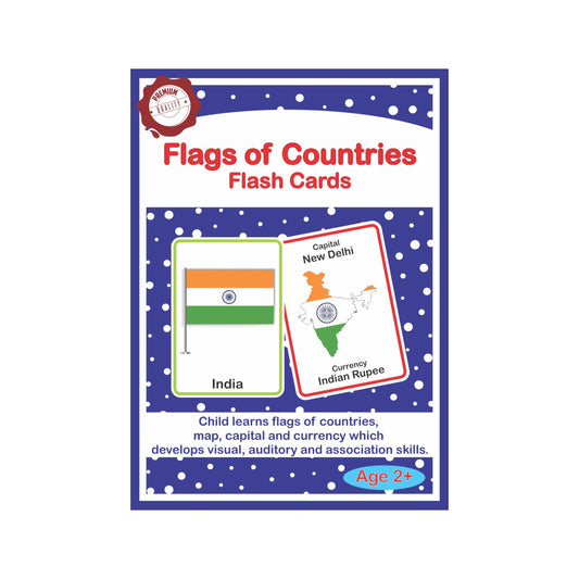 Meraki Babies Large Size Flags of Countries Flash Cards - 32 cards