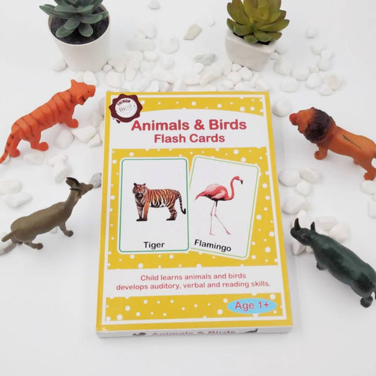 Meraki Babies Large Size Animals & Birds Flash Cards - 32 Cards