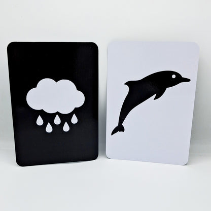 Meraki Babies Large Size High Contrast - Black & White Flash Card - 32 Cards