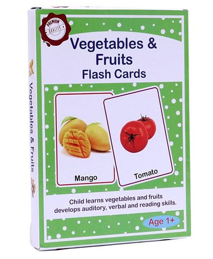Meraki Babies_Large Size Vegetables & Fruits Flash Cards - 32 Cards