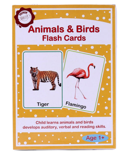 Meraki Babies Large Size Animals & Birds Flash Cards - 32 Cards