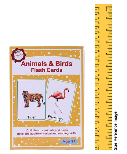 Meraki Babies Large Size Animals & Birds Flash Cards - 32 Cards
