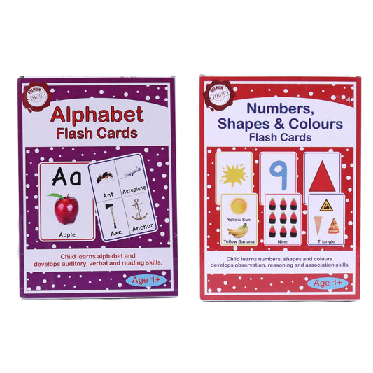 Meraki Babies Large Size Alpabet, Numbers, Shapes & Colours Flash Cards