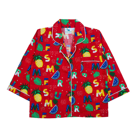 Red Alphabet Kids Nightwear