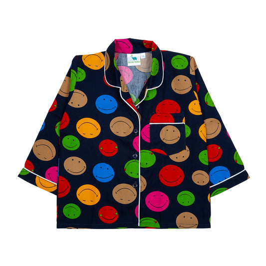Blue Smiley Kids Nightwear