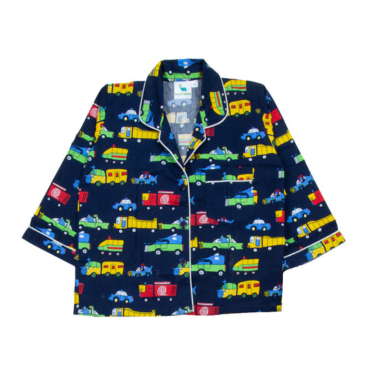 Navy Blue Car Kids Nightwear