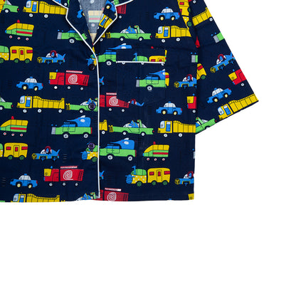 Navy Blue Car Kids Nightwear