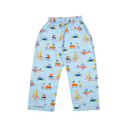 Sky Blue Car Kids Nightwear