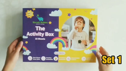 Meraki Babies Kids Velcro Activity Box - 15 Sheets - Age 2+