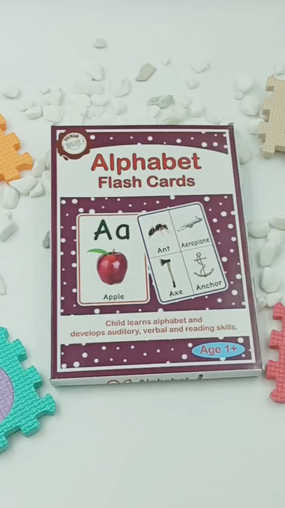 Meraki Babies Large Size All in One Alpabet, Numbers, Shapes & Colours, Vegetables & Birds and Animals & Birds Flashcards